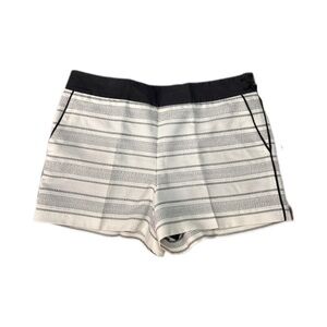 LOFT High Waist Black and White Striped Shorts
